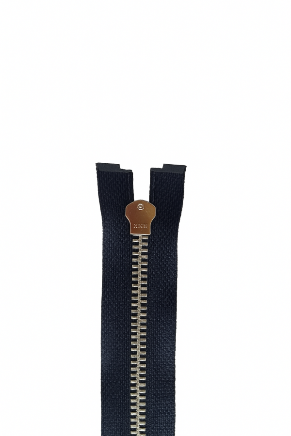 #5 YKK Open Ended Aluminium Metal Teeth Zip – Dark Navy Blue (71cm / 28")