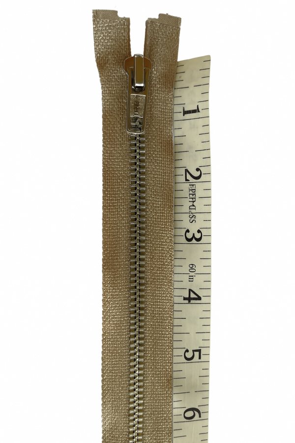 #5 YKK Open Ended Aluminium Metal Teeth Zip – Beige (91cm / 36")