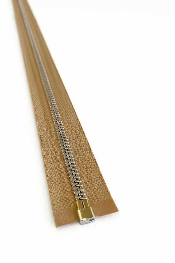 #5 YKK Open Ended Aluminium Metal Teeth Zip – Beige (91cm / 36")