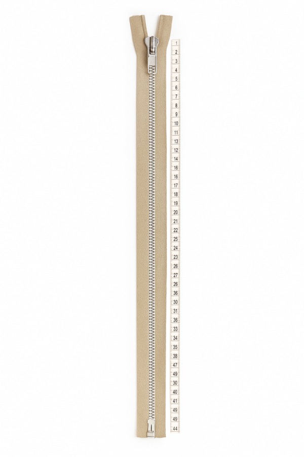 #5 YKK Open Ended Aluminium Metal Teeth Zip – Beige (91cm / 36")