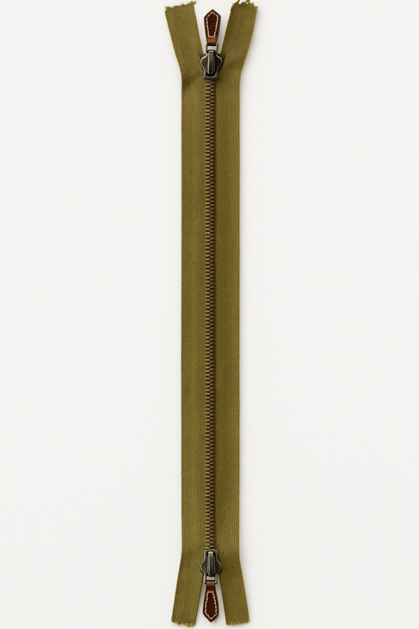 Riri M6 Two-Way Open Ended Zip – Olive Green (45.5cm / 18")